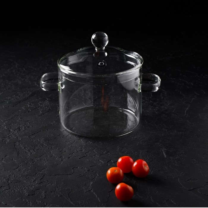 Кастрюля из жаропрочного стекла Magistro «Лия», 1,2 л, 20×14 см Кастрюля из жаропрочного стекла Magistro «Лия», 1,2 л, 20×14 см