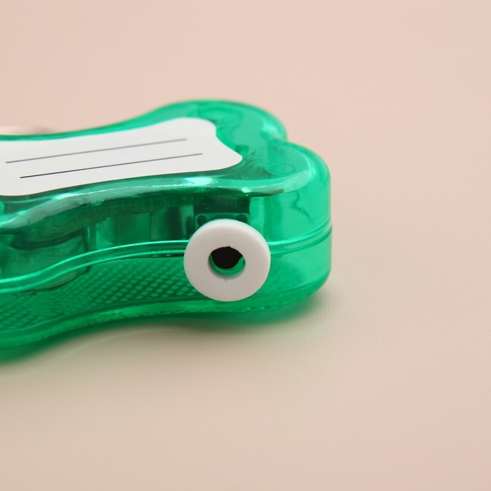 Маячок-адресник Косточка с наклейкой под записку 3 режима свечения, зелёный Маячок-адресник Косточка с наклейкой под записку 3 режима свечения, зелёный