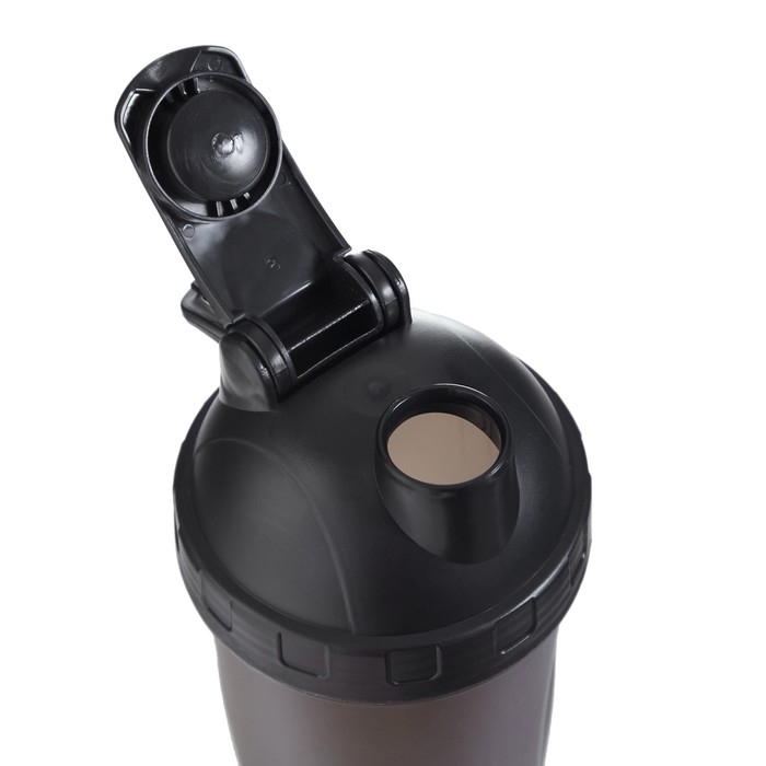 Шейкер "Мастер К" Best  спортивный для коктейлей, 500 мл, с поильником, 19.5х10 см, чёрный