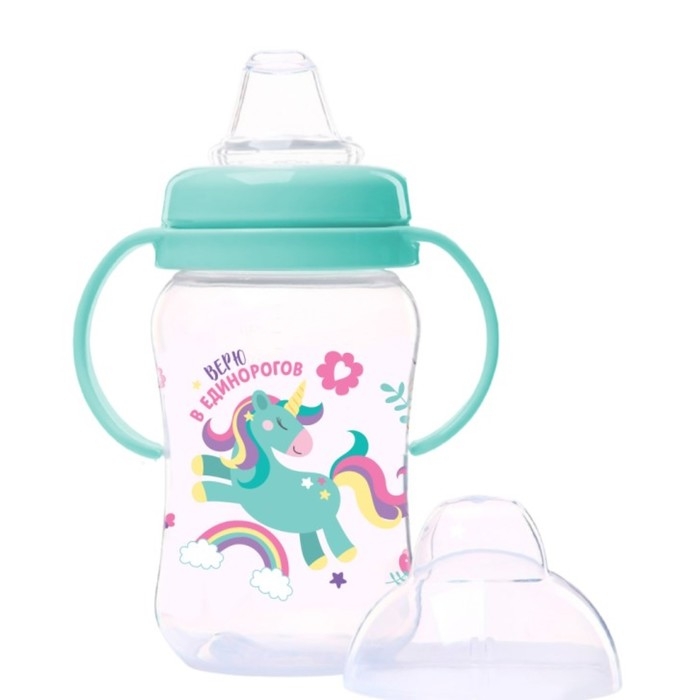 Поильник-непроливайка, мягкий носик, от 9 мес., 270 мл., «Единорог», M&B Поильник-непроливайка, мягкий носик, от 9 мес., 270 мл., «Единорог», M&B