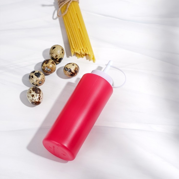 Ёмкость для соуса Доляна, 300 мл, 6×19 см, цвет красный Ёмкость для соуса Доляна, 300 мл, 6×19 см, цвет красный