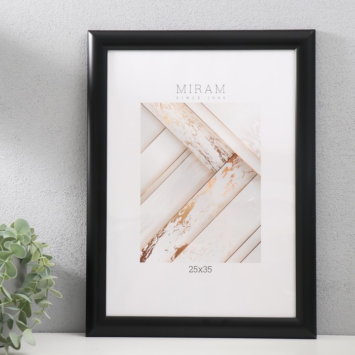 Фоторамка пластик Фоторамка пластик "МИРАМ" 25х35 см чёрный (пластиковый экран)