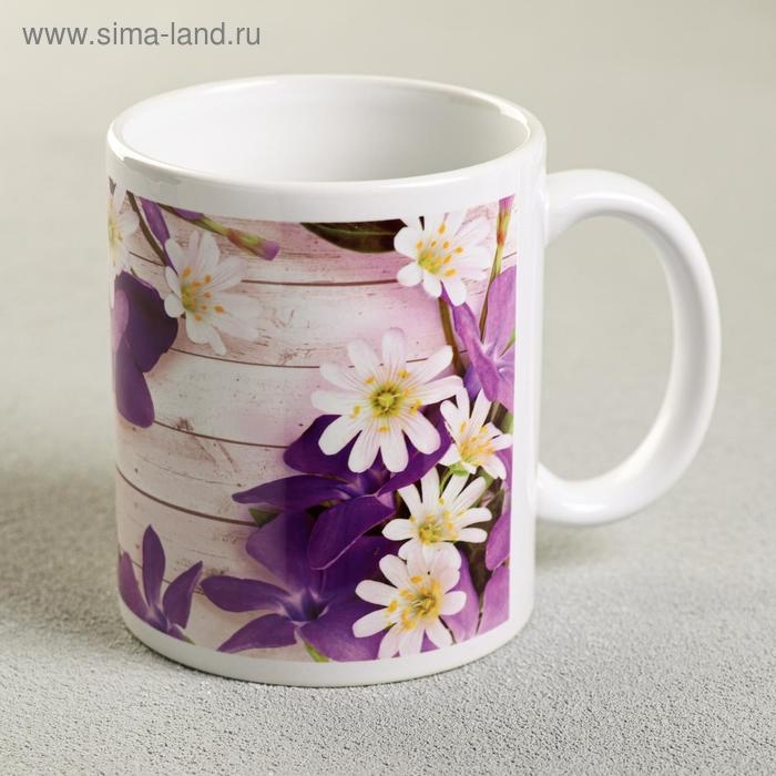 Кружка сублимация Кружка сублимация "Татьяна" цветы, 320 мл, с нанесением