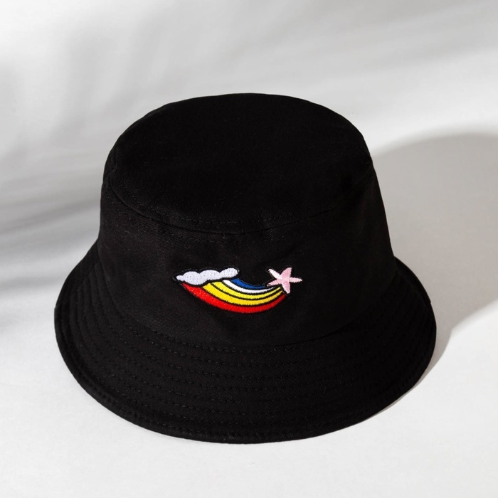 Панама для девочки Панама для девочки "Радуга" MINAKU цвет чёрный, р-р 50-52