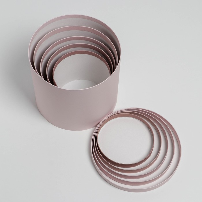 Набор коробок 5 в 1, упаковка подарочная, «Кофейный», 13 х 14‒19.5 х 22 см