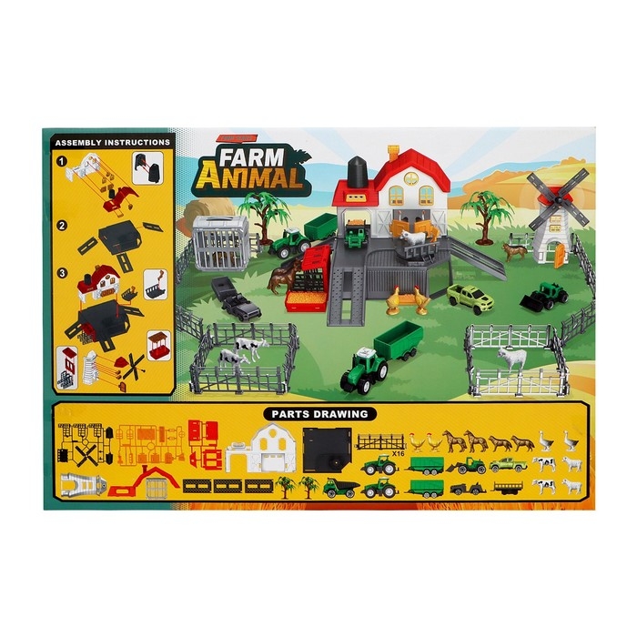 Парковка «Ферма», амбар, вольеры, транспорт, животные Парковка «Ферма», амбар, вольеры, транспорт, животные