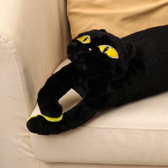 Мягкая игрушка «Кот», 70 см, цвет чёрный Мягкая игрушка «Кот», 70 см, цвет чёрный