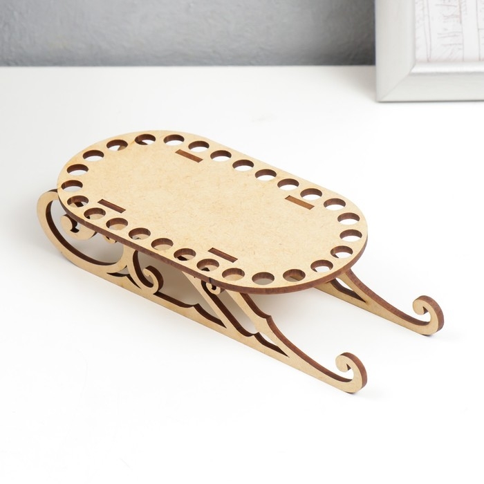 Заготовка для вязания Заготовка для вязания "Сани. Вид 4" набор 3 детали донышко 13х7 см