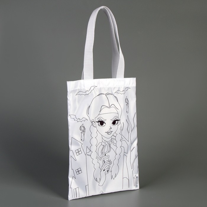 Сумка-шопер, раскраска &laquo;Девочка с косичками&raquo;, 32 х 23 см