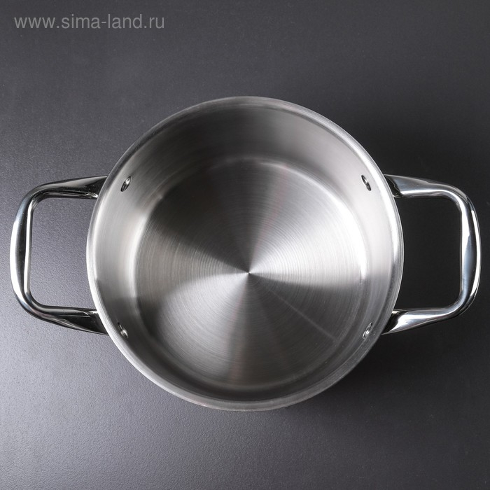 Кастрюля «Титан», 6,4 л, d=22 см, h=17 см, капсульное дно, металлическая крышка, индукция, Кастрюля «Титан», 6,4 л, d=22 см, h=17 см, капсульное дно, металлическая крышка, индукция,