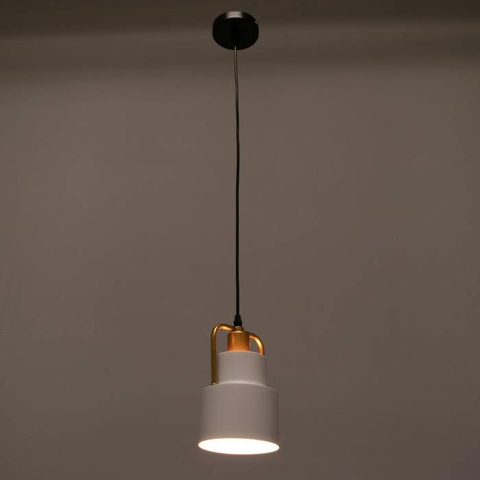 Светильник BayerLux 1657/1WT E27 40Вт бело-золотой 12,5х12,5х22-122 см