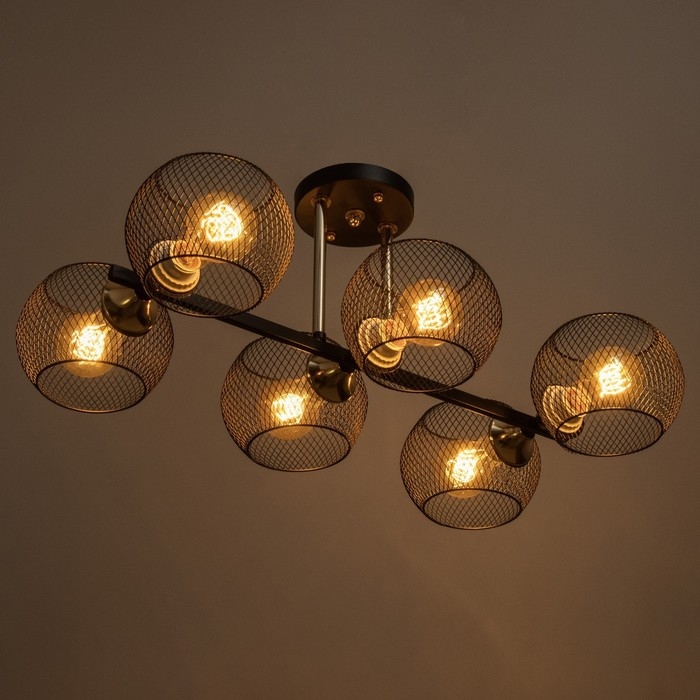 Люстра Люстра "Эстэт" 6хЕ27 40Вт черный 58х36х23,5см BayerLux