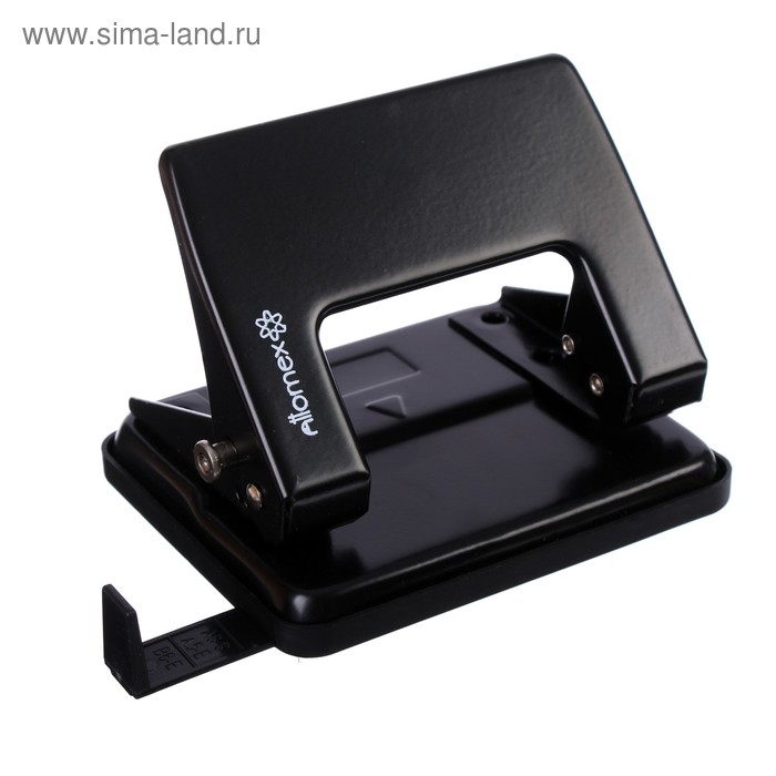 Дырокол металлический 20 листов, Attomex, форматная линейка, чёрный Дырокол металлический 20 листов, Attomex, форматная линейка, чёрный