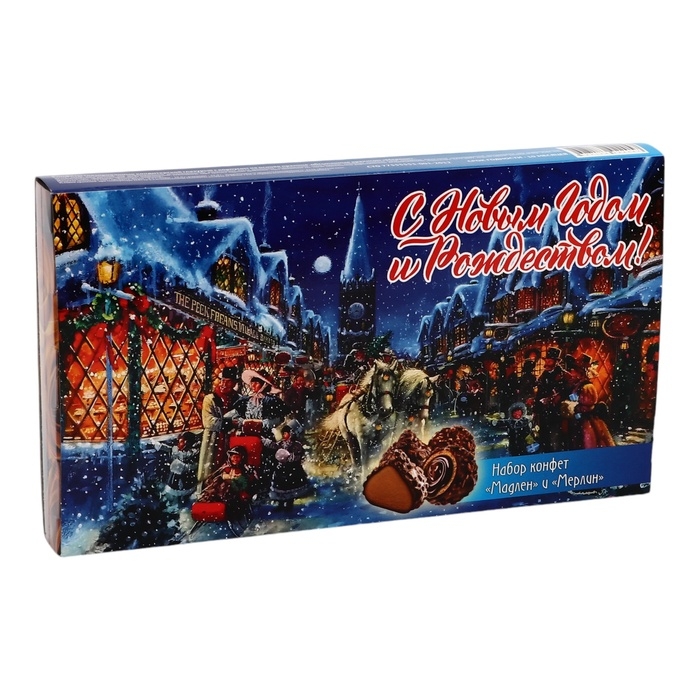 Набор конфет подарочный Мадлен и Мерлин  Набор конфет подарочный Мадлен и Мерлин "Благополучия!", 220г