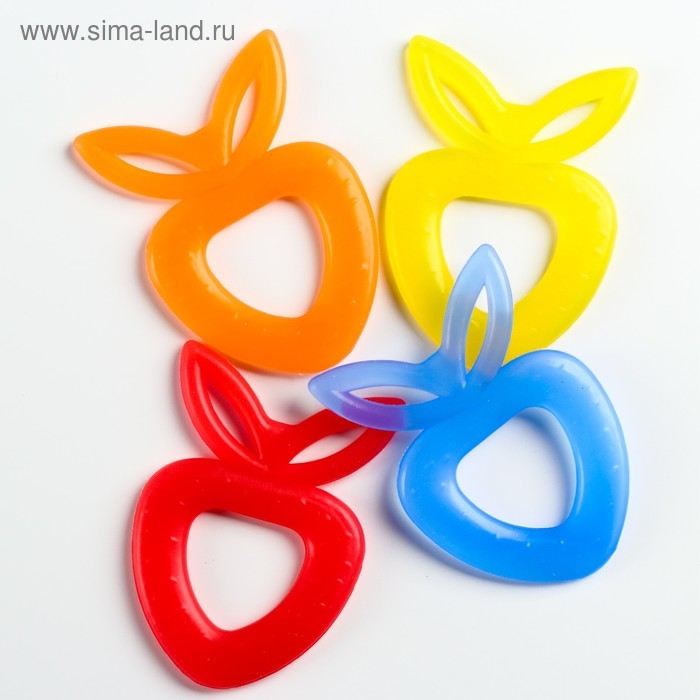 Прорезыватель силиконовый «Клубничка», цвет МИКС, КНОПА Прорезыватель силиконовый «Клубничка», цвет МИКС, КНОПА