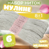 Набор ниток мулине №3024, 8 ± 1 м, 6 шт, цвет меланж