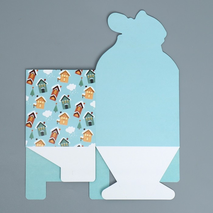 Коробка новогодняя для мини-букетов «С новым годом», 12 х 17 х 10 см, Новый год Коробка новогодняя для мини-букетов «С новым годом», 12 х 17 х 10 см, Новый год