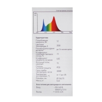 Фитосветильник светодиодный ЭРА, 12 Вт, IP20, 110х110х215 мм, штыковой, полный спектр