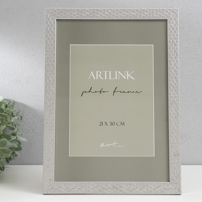 Фоторамка пластик Фоторамка пластик "Stella" 21x30 см, серебро 76818