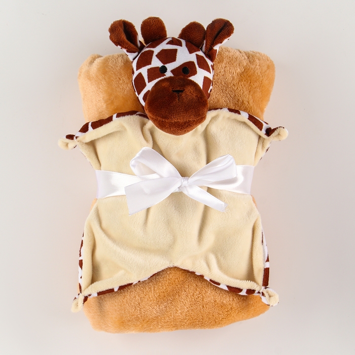 Набор подарочный: Комфортер 27 см + плед 71х125 см, «Жираф» Набор подарочный: Комфортер 27 см + плед 71х125 см, «Жираф»