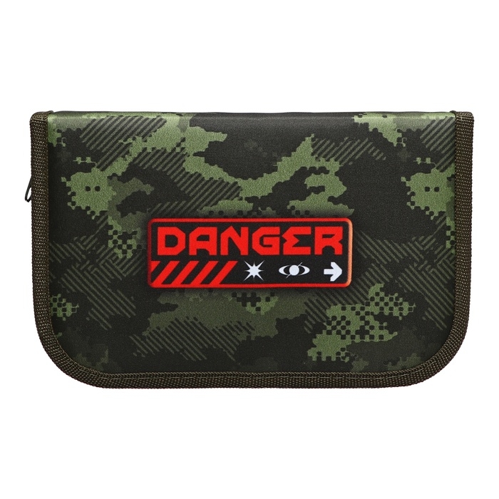 Пенал 1 секция, 130 х 210 х 40 мм, 2 откидные планки, тканевый, Calligrata TOP, Content Пенал 1 секция, 130 х 210 х 40 мм, 2 откидные планки, тканевый, Calligrata TOP, Content "Камуфляж"