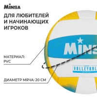 Волейбольный мяч MINSA, машинная сшивка, 18 панелей, р. 5, PVC