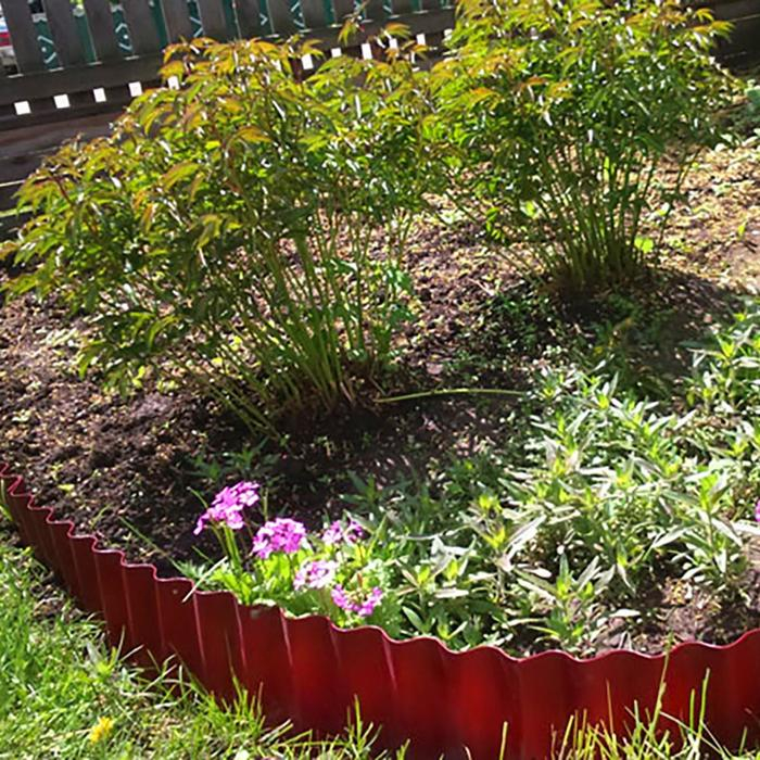 Ограждение для клумбы, 110 × 24 см, оранжевое, «Волна», Greengo Ограждение для клумбы, 110 × 24 см, оранжевое, «Волна», Greengo