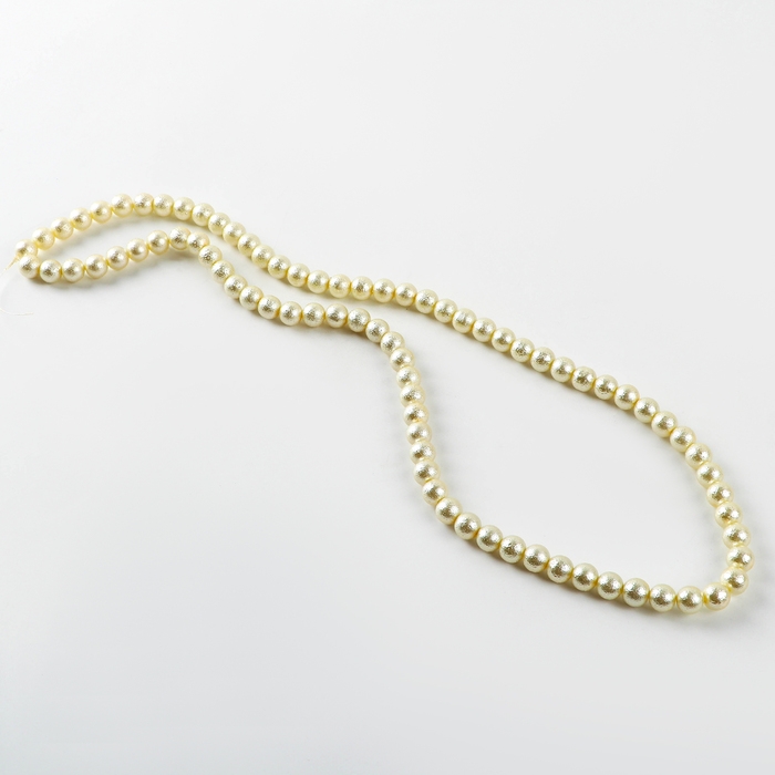 Бусины из стекла, набор 78 шт., размер 1 шт. — 10 мм, цвет белое золото