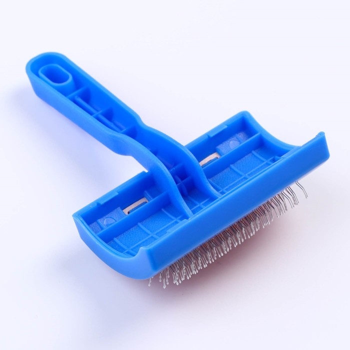 Пуходерка полукруглая средняя с каплями, 10 х 13 см, синяя Пуходерка полукруглая средняя с каплями, 10 х 13 см, синяя