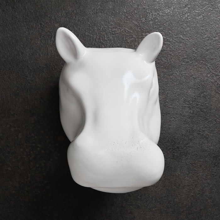 Подвесной декор  Подвесной декор "Бегемот" 14х12см, белый