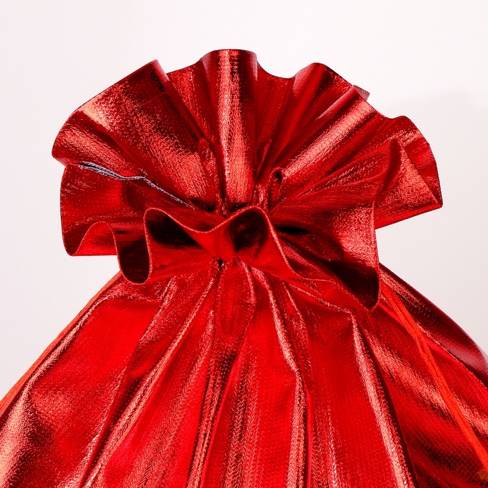 Подарочный мешок Деда Мороза «Елка с подарками», красный, 60 х 40см