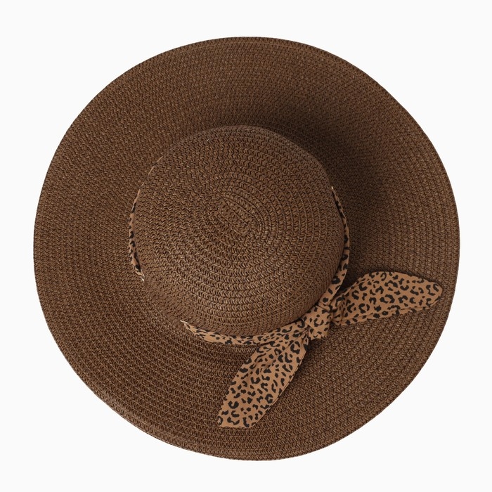Шляпа женская MINAKU Шляпа женская MINAKU "Leopard" цвет коричневый, р-р 56-58
