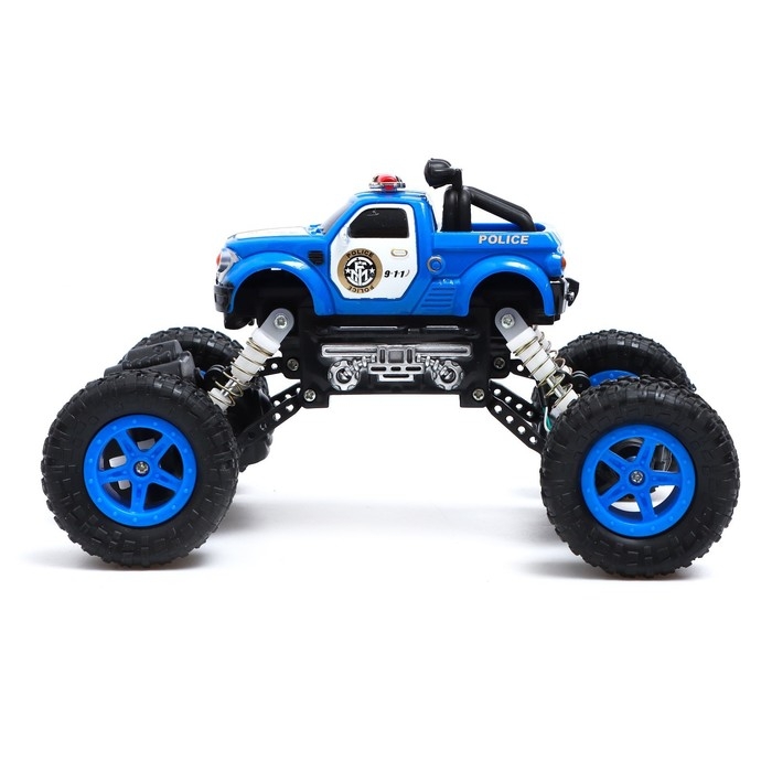 Джип радиоуправляемый «Полиция», работает от аккумулятора, цвет синий Джип радиоуправляемый «Полиция», работает от аккумулятора, цвет синий