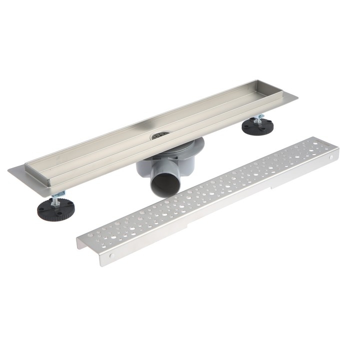 Трап линейный AFLORN AF20307-50, 500х70 мм, c флaнцeм своб. вращения 360°, нерж. сталь