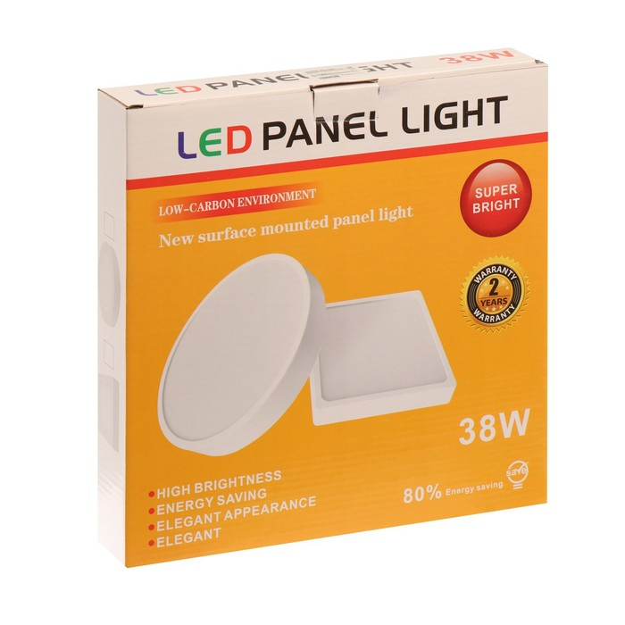 Накладной светодиодный светильник C-14, 255х35 мм, 38 Вт, 3420 Лм, 6500 К, круг. Накладной светодиодный светильник C-14, 255х35 мм, 38 Вт, 3420 Лм, 6500 К, круг.