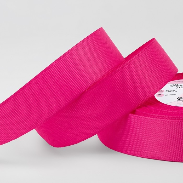 Лента репсовая, 25 мм, 23 ± 1 м, цвет малиновый №28 Лента репсовая, 25 мм, 23 ± 1 м, цвет малиновый №28