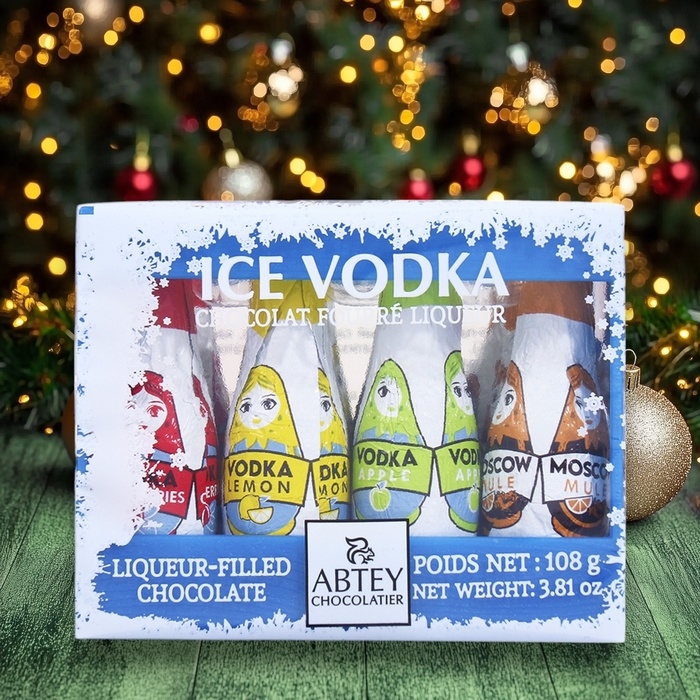 Новый год. Шоколад фигурный ICE VODKA с водкой, лимоном, яблочным и клюквенным ликером, 9 г Новый год. Шоколад фигурный ICE VODKA с водкой, лимоном, яблочным и клюквенным ликером, 9 г