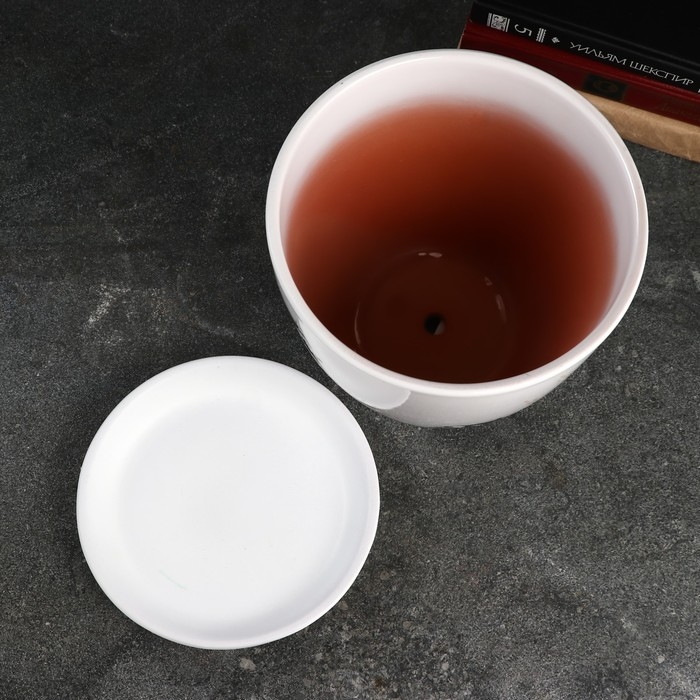 Горшок цветочный Горшок цветочный "Птички" 5 л, белый