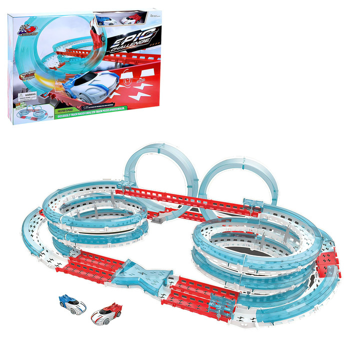 Автотрек «Испытание скоростью», 2 машинки, работает от батареек Автотрек «Испытание скоростью», 2 машинки, работает от батареек