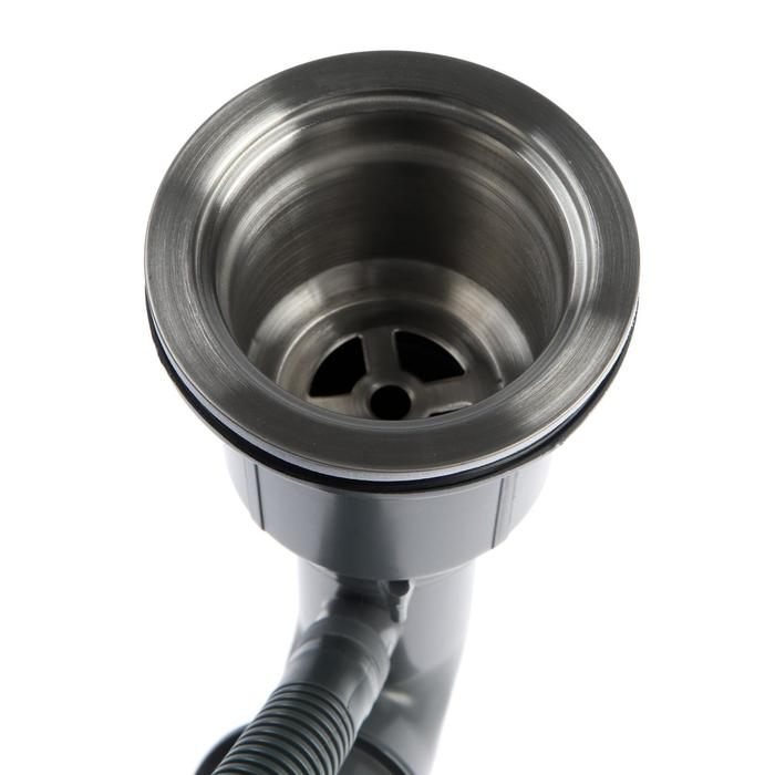 Мойка кухонная AFLORN AF95043, врезная, S=3,0 и 0,8 мм, 50х43х20 см, сифон, сатин Мойка кухонная AFLORN AF95043, врезная, S=3,0 и 0,8 мм, 50х43х20 см, сифон, сатин