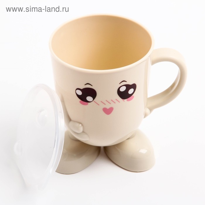 Кружка детская с крышкой, 270 мл., цвет и рисунок МИКС Кружка детская с крышкой, 270 мл., цвет и рисунок МИКС