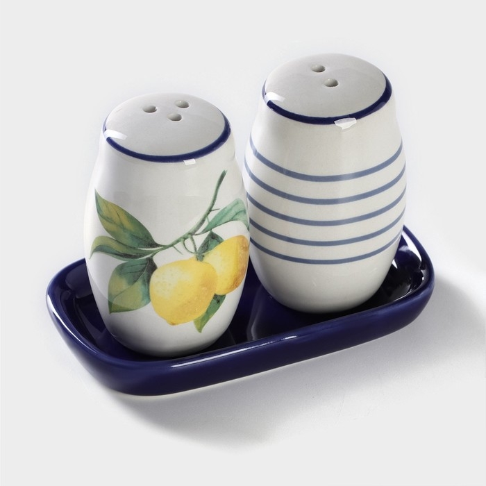 Набор для специй Доляна «Лимон», 2 предмета: солонка 130 мл, перечница 130 мл Набор для специй Доляна «Лимон», 2 предмета: солонка 130 мл, перечница 130 мл