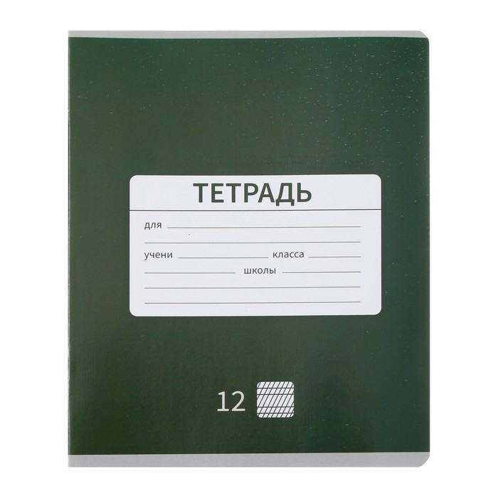 Комплект тетрадей из 10 штук, 12 листов в частую косую линию Calligrata "Однотонная Новая Школьная", обложка мелованная бумага, ВД-лак, блок офсет, 5 видов по 2 штуки