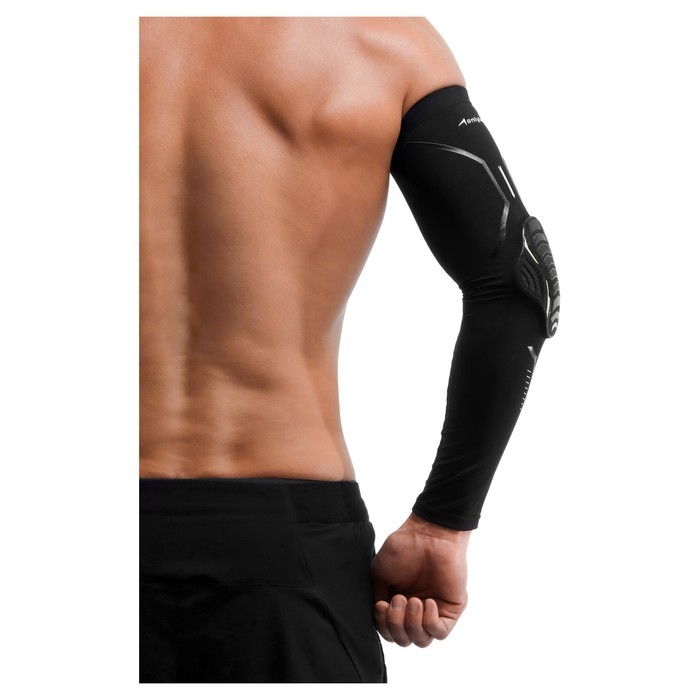 Рукав спортивный компрессионный с защитой ONLYTOP, р. XL, цвет чёрный Рукав спортивный компрессионный с защитой ONLYTOP, р. XL, цвет чёрный