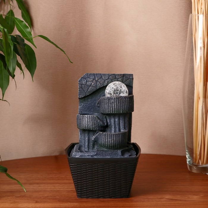 Фонтан Фонтан "Барретт" водопад, 11х11х17 см (с подсветкой)