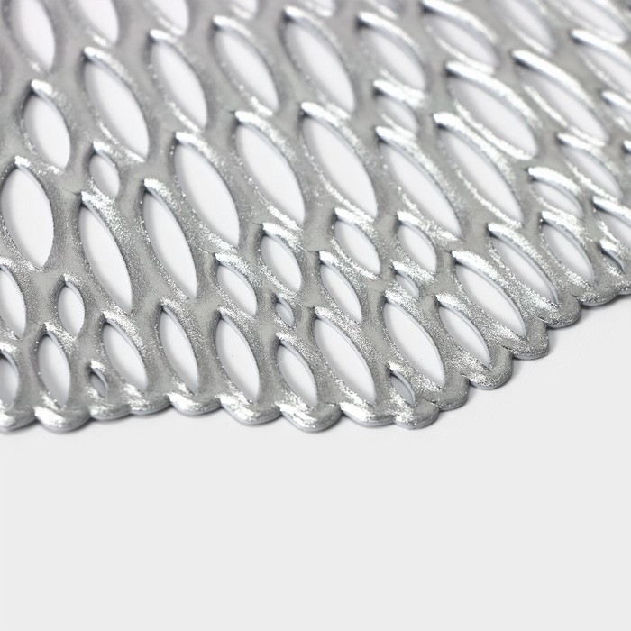 Салфетки сервировочные на стол Доляна «Мэри», d=36 см, 4 шт, цвет серебряный Салфетки сервировочные на стол Доляна «Мэри», d=36 см, 4 шт, цвет серебряный