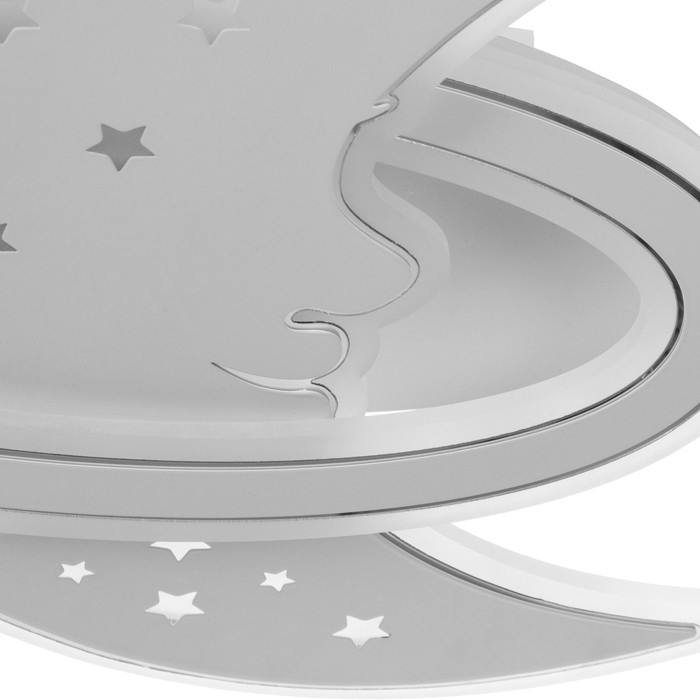 Люстра с ПДУ Люстра с ПДУ "Месяц" LED 145Вт 3000-6000К диммер белый 50х50х8 см BayerLux