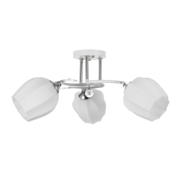 Люстра Люстра "Зарина" 3хЕ27 40Вт белый 54х54х24см BayerLux