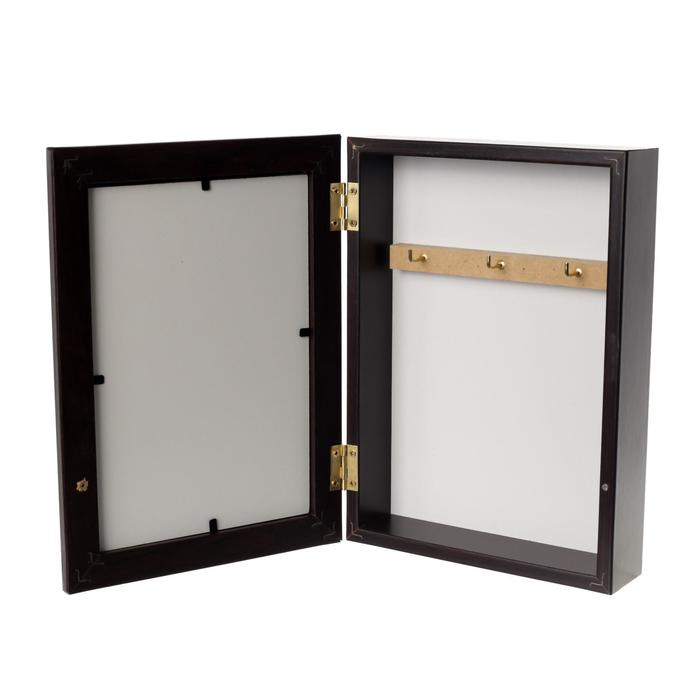 Ключница Ключница "Home черный-золото" венге 15х21 см