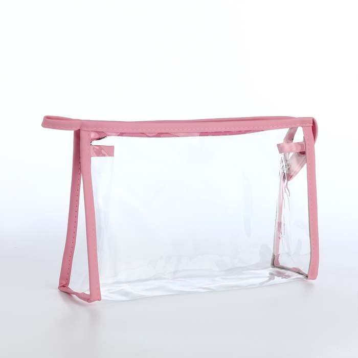 Набор косметичек 2 в 1 на молнии, цвет розовый Набор косметичек 2 в 1 на молнии, цвет розовый